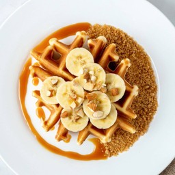 วาฟเฟิลกล้วยคาราเมลคัลเบิ้ล