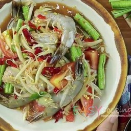 ตำกุ้งสด