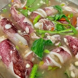 หมึกไข่นึ่งมะนาว