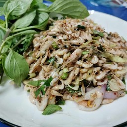 ลาบกุ้งเต้น เเบบสุก