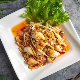 ยำเนื้อปู -ไข่ปู Crab Meat Salad - Crab Roe