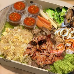 หมูกระทะผัด+ทะเล พร้อมทาน ไซร์ L