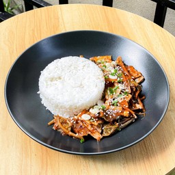 ข้าวหน้าหมูผัดกิมจิ