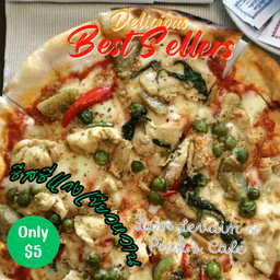 LAM Cheesy & Green Curry Pizza-Romana [7x10 inches]