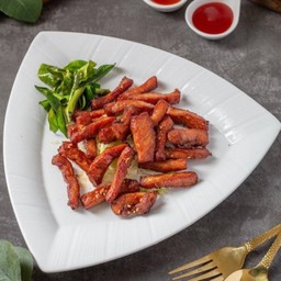 หมูทอดแดดเดียว Fried sun-dried Pork