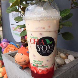 นมสดสตอเบอรรี่ งดเเยกน้ำ