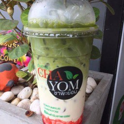 นมสดชาเขียวสตรอเบอรี่  งดเเยกน้ำ