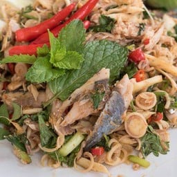 ข้าว+ยำปลาทูสมุนไพร