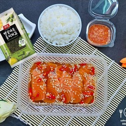 SET แซลมอนดองซีอิ๊ว