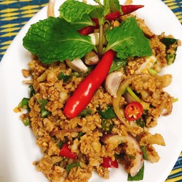 ก้อยเนื้อสุกมะนาว(เนื้อสับ)