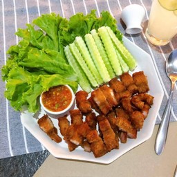 หมูสามชั้นทอด