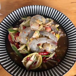 ตำแตงปูปลาร้ากุ้งสด