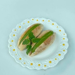 ปังแป้งจี่ สังขยาใบเตย