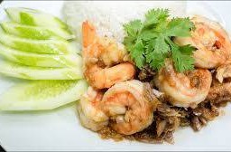 ข้าวกุ้งกระเทียม
