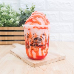 นมสดปั่นแยมสตอเบอร์รี่ Strawberry Jam Smoothie