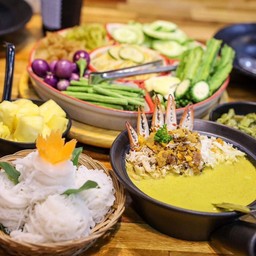 ชุดน้ำปูคลาสสิค หนมจีน 1ตะกร้า น้ำยาปู 1ถ้วย