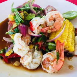 ยำกุ้งสดปลาร้า