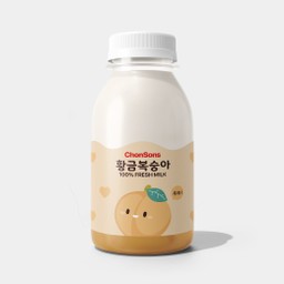 Golden Peach Milk 황금복숭아 (100% Fresh Milk)