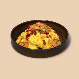 Stir Fried Shrimp with Creamy Omelette