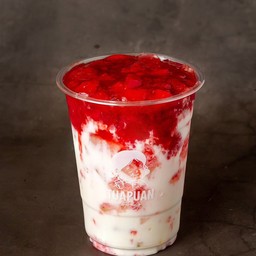 นมสดสตอเบอร์รี่เย็น