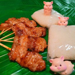 หมูปิ้ง3ฮ.สูตรโบราณกะทิสด/หมูปิ้งหม่าล่า/หมูปิ้งแจ่วมะขาม/คอหมูย่าง/ไข่นกกระทาครก