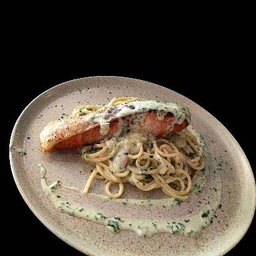 สปาเก็ตตี้ทรัฟเฟิลซอส แซลมอน