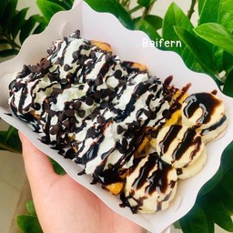 ปังปิ้งวิปครีม + กล้วยช็อค