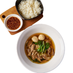 [อร่อยซ่ากับโค้ก] เกาเหลาธัญรสหมู + ข้าว +  โค้ก 330ml