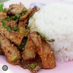 ข้าวน้ำตกคอหมูย่าง