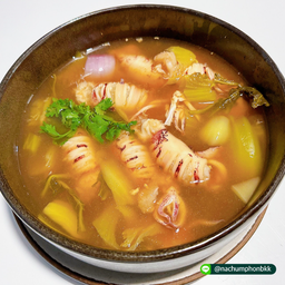 ต้มผักกาดดองหมึกไข่