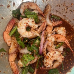 ลาบกุ้งสุก