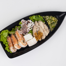 ซีฟู๊ดลวกจิ้ม  Boiled Pork Wontons