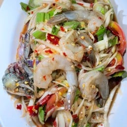 ตำปลาร้ากุ้งสด