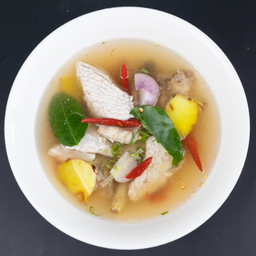 ราวท้องปลากะพงต้มแซ่บ  Seabass Belly Spicy Soup