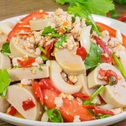 [อร่อยซ่ากับโค้ก] ยำหมูยอ +  โค้ก ออริจินัล (ขวด)