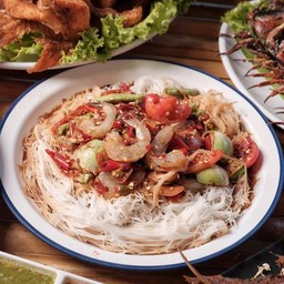 ตำขนมจีนกุ้งสะดุ้ง