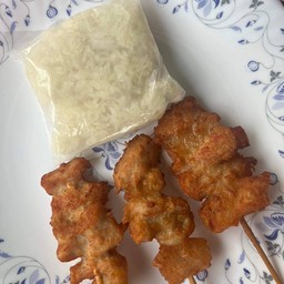 ถุงทอง หมูทอดน้ำจิ้มแจ่ว&น้ำลำไยสด