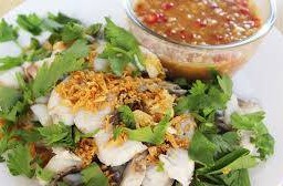 เนื้อปลากะพงลวกจิ้ม