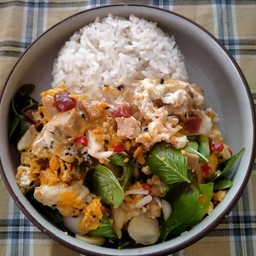 ข้าว+ไข่ขยี้ทรงเครื่อง