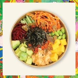 ข้าวโบล์วแซลมอน กุ้ง อะโวคาโด Fresh Salmon  Poke Bowl