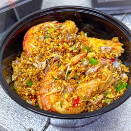 ข้าวกุ้งกรอบคั่วพริกเกลือ..อร่อยเฉย