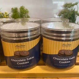 Chocolate sable cookies