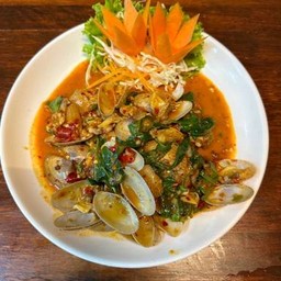 หอยลายผัดพริกเผา