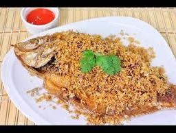 ปลาทับทิมทอดกระเทียม