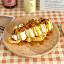 ครอฟเฟิลวิปครีมคาราเมลบิสกิต