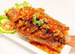 ปลาทับทิมราดพริก