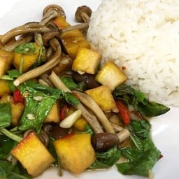 ข้าวกะเพราเต้าหู้
