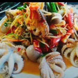 ตำปูปลาร้าหมึกสาย