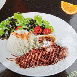 ข้าวหน้าสเต็กโคขุน
