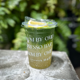 Premium Matcha honey lime soda